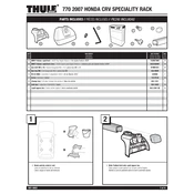 Thule Speciality Rack 770 manual cover