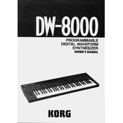 KORG DW-8000 manual cover