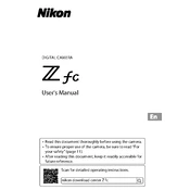 Nikon Z fc manual cover