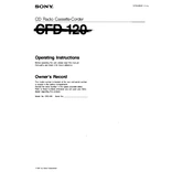 Sony CFD-120 manual cover