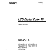 Sony KDL-23S2010 manual cover