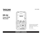 Tascam DR-2d manual cover