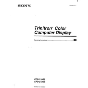 Sony CPD-210GS manual cover