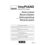 KORG tinyPIANO manual cover