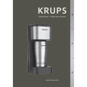 Krups KM206D50 Coffee Machine manual cover