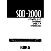 KORG SDD-2000 manual cover