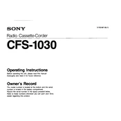 Sony CFS-1030 manual cover