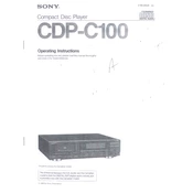 Sony CDP-C100 manual cover