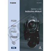 Canon FS20 manual cover