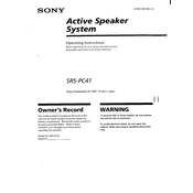 Sony SRS PC41 manual cover