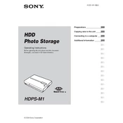 Sony HDPS M1 manual cover