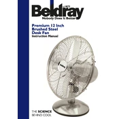 Beldray EH1100 Premium 12 Inch Brushed Steel Desk Fan manual cover