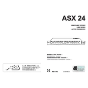 dBTechnologies ASX 24 Crossover manual cover