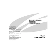 Whistler 1790SE Laser Radar Detector manual cover