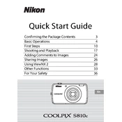 Nikon Coolpix S810c manual cover