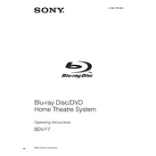 Sony BDV-F7 manual cover