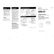 Sony SRS 57 manual cover