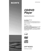 Sony DVP-NC625 manual cover