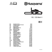 Husqvarna 130 Mark II Chainsaw manual cover