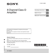 Sony XM-S400D manual cover