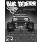 Power Wheels Mattel Monster Jam Blue Thunder J5244 Toy manual cover