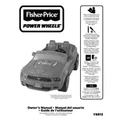 Power Wheels Mattel Ford Mustang Y8812 Toy manual cover