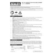 Sealey CP20VAV Vacuum manual cover