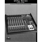 Peavey Unity Series 1002-8 RQ Mixer manual cover