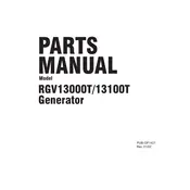 Subaru RGV13000T Generator manual cover