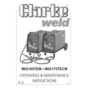 Clarke 6015540 MIG175TECM Mig Welder manual cover