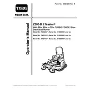 Toro Z Master Turbo Force 6000 Series 74274CP Mower manual cover