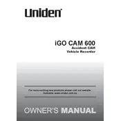 Uniden iGO CAM 600 Recorder manual cover