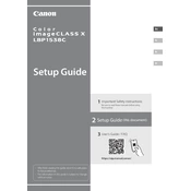 Canon Color imageCLASS X LBP1538C manual cover