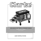 Clarke 7630141 CMUS3 Mechanics Utility Seat Toolbox manual cover