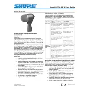 Shure BETA52A Microphone manual cover