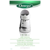 Omega C20C Citrus Juicer Juicer manual cover