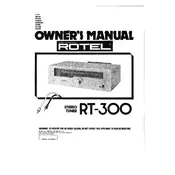 Rotel RT-300 Tuner manual cover