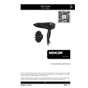 Sencor SHD 108VT Hair Dryer manual cover