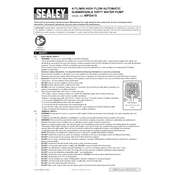 Sealey WPD415 Pump manual cover