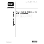 Toro Titan MR 4800 75318TA Mower manual cover