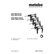 Metabo KHE 2660 Quick Hammer manual cover