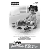 Fisher Price Mattel Little People Lil Movers Boating Fun H8090 Toy manual cover