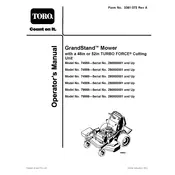 Toro GrandStand 79558 Mower manual cover