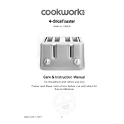 Cookworks 6991577 TA363DA Toaster manual cover