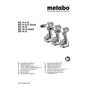 Metabo BS 14.4 LT Quick Drill manual cover