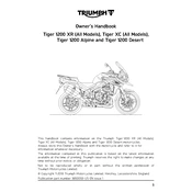 Triumph Tiger 1200 Alpine 2020 Motorcycle manual cover