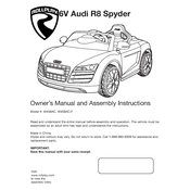 Rollplay Audi R8 Spyder 6 W458AC Car manual cover