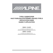 Alpine SWX-1043D manual cover