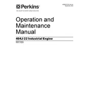 Perkins 404J-22 Engine manual cover