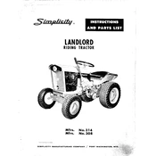 Simplicity 990308 Landlord Tractor